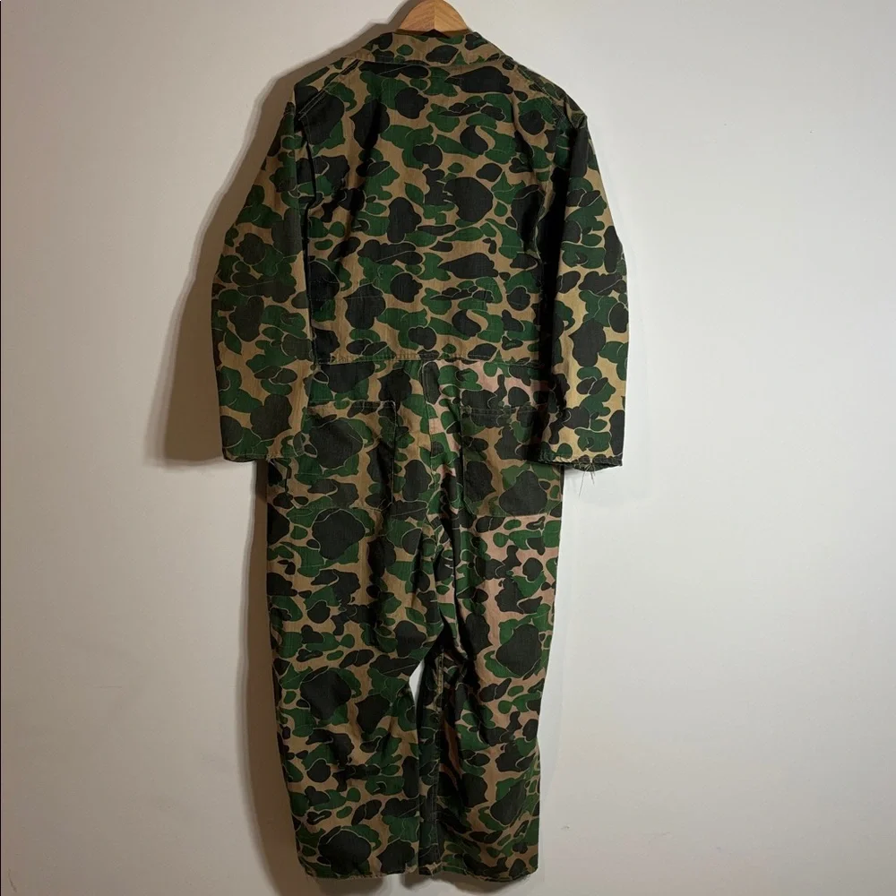 Vintage Bullseye Bill Duck Camo Water Repellent Coveralls XL